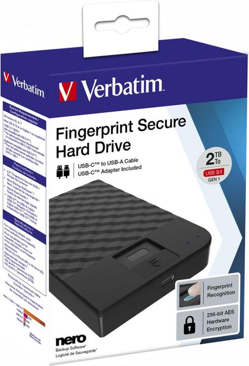 Actual product image Verbatim Fingerprint Secure (2 TB)