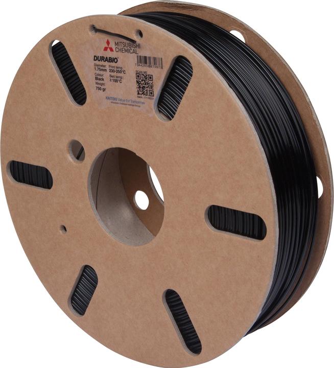 Produktbild Formfutura Filament Durabio Schwarz 1.75mm 750g (ABS, 1.75 mm, 750 g, Schwarz)