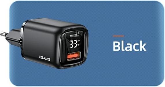 Image du produit Usams Chargeur rapide 33W QC + PD à affichage numérique (33 W)