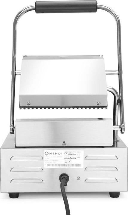 Actual product image Hendi Professional contact grill Gastro EINZEL - top and bottom grooved