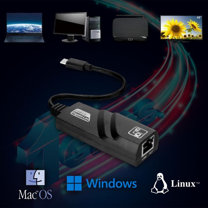 Immagine prodotto Hermex LAN USB-C Adattatore da LAN a USB-C Adattatore Ethernet Adattatore Ethernet USB-C (RJ45 (1x))