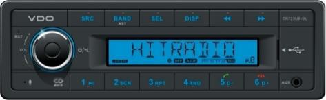 Productafbeelding Vdo TR723UB-BU FM RDS Tuner USB/AUX/BT 24V korte sleuf