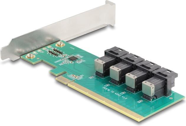 Image du produit Delock 90777 - Carte PCI Express x16 vers 4 x interne SFF-8643 NVMe - Bifurcation - Low Pro