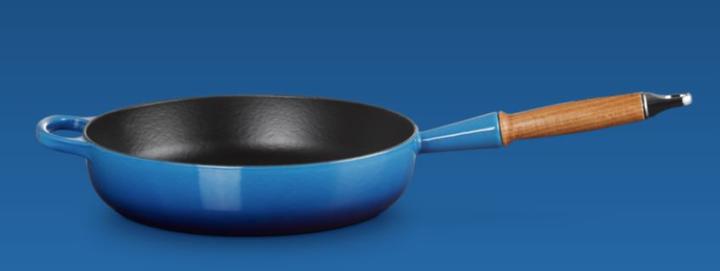 Actual product image Le Creuset Sauté Pan Sig 28cm Azure (28 cm, Frying pan, Cast iron)