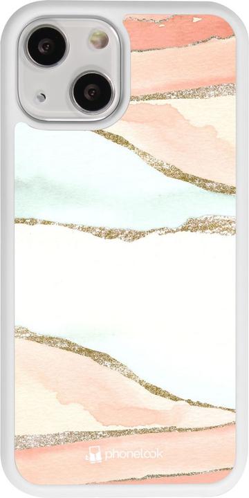 Produktbild PhoneLook Hülle Silikon weiss Shimmering Orange (Apple iPhone 13 mini)