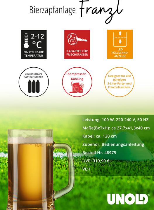 Immagine prodotto Essge Unold 48975 Distributore di birra Franzl