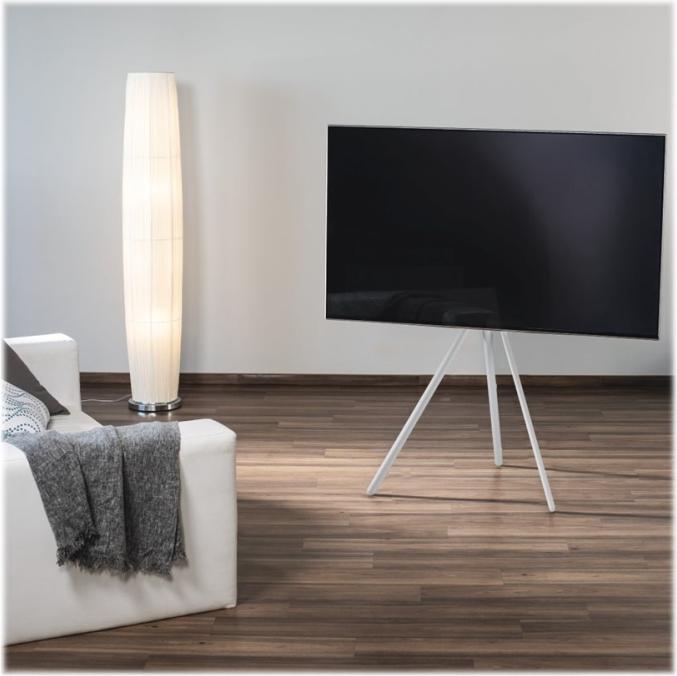 Produktbild Hama Easel Design - Aufstellung für TV - Metall - weiss - Bildschirmgrösse: 94-191 cm (75.20", 40 kg)