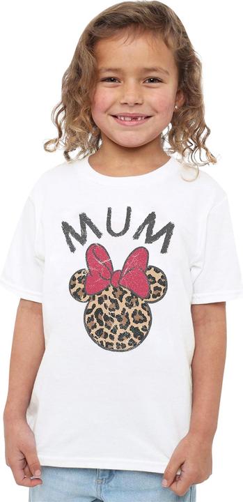 Actual product image Disney Childrens/Kids Mum Minnie Mouse Leopard Print Mothers Day T-Shirt (104)