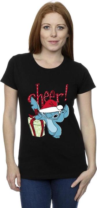 Actual product image Disney Womens/Ladies Lilo And Stitch Cheer Cotton T-Shirt (XL)