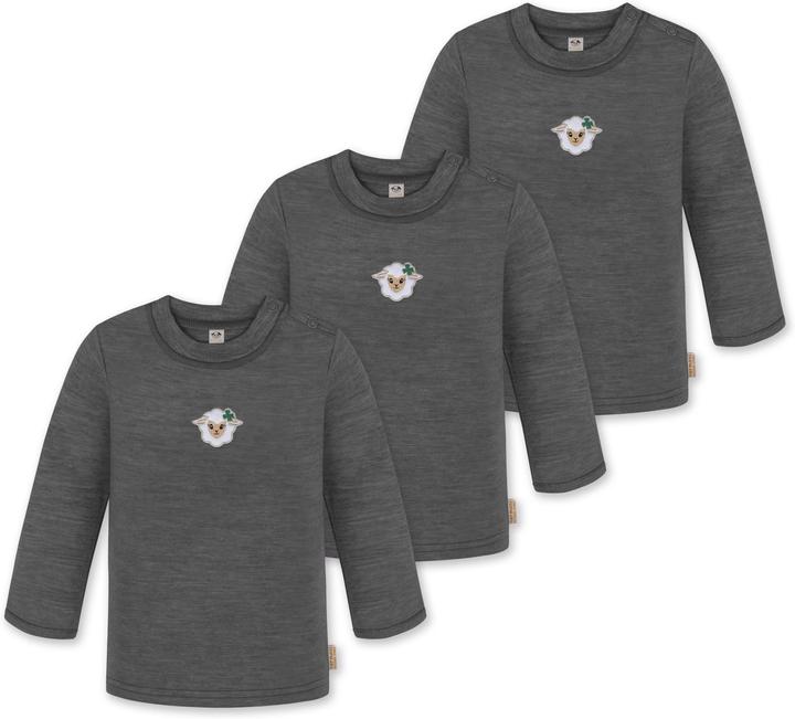 Actual product image Normani 3-pack baby merino longsleeve "Taupo" - 9467 (104)