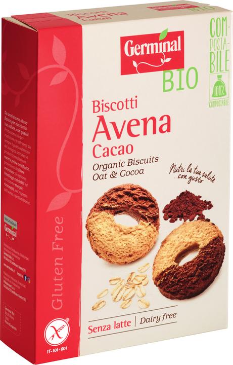 Actual product image Germinal Organic gluten-free biscotti with oats and cocoa (1 pcs., 250 g)