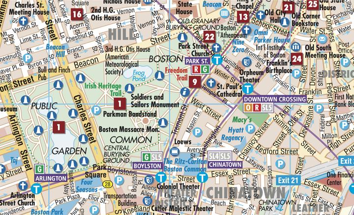 Actual product image Boston 1 : 11 000 City Centre Map 11000