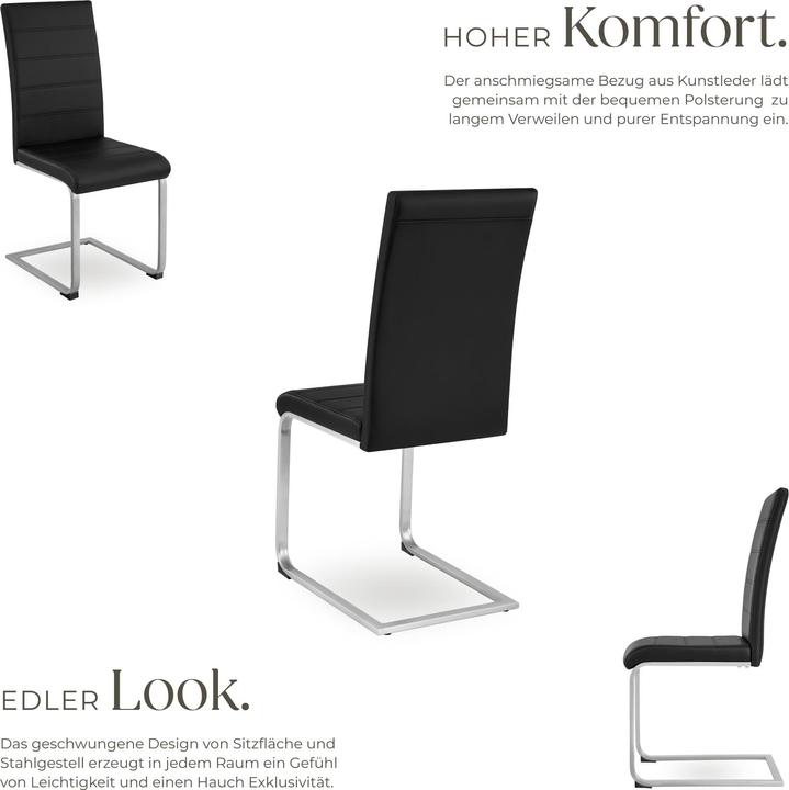 Produktbild tectake 4x Schwingstuhl