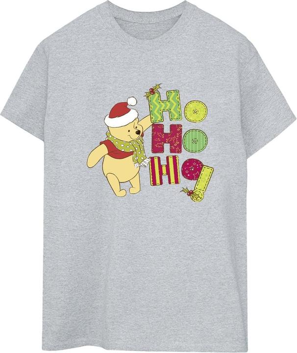 Disney Winnie The Pooh Ho Ho Ho Scarf TShirt (L)