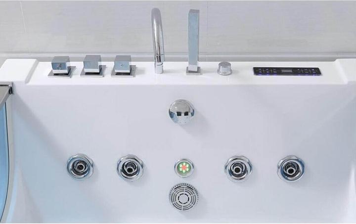Produktbild Home Deluxe Whirlpool Badewanne mit LED Lichttherapie NAUTICA XL - 182x120cm (120 cm, 180 cm)
