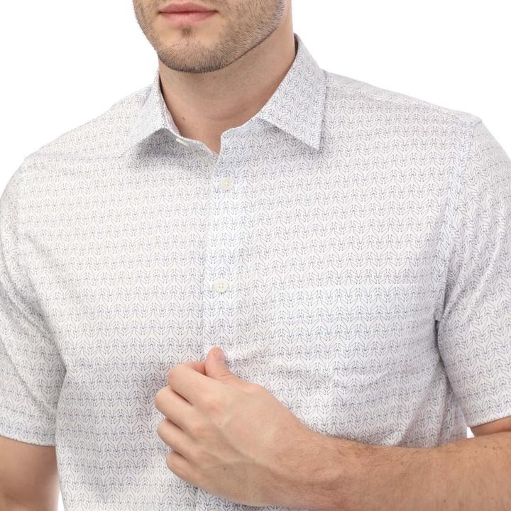 Actual product image Ted Baker Mens Sargent Geometric Satin Stretch Shirt (L)