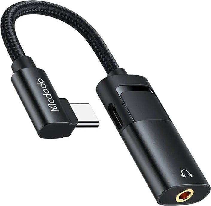 Image du produit Mcdodo Adaptateur USB-C vers AUX Mini Jack 3.5mm + USB-C (USB Type C, Jack 3.5mm)