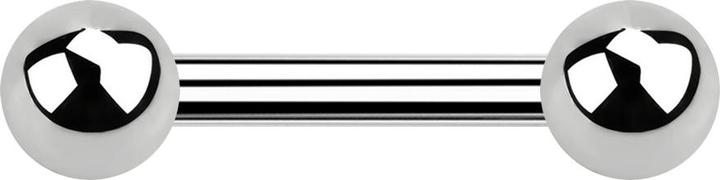 Immagine prodotto Star Piercing Barbell a filo interno argento con due palline (Acciaio chirurgico 316L)