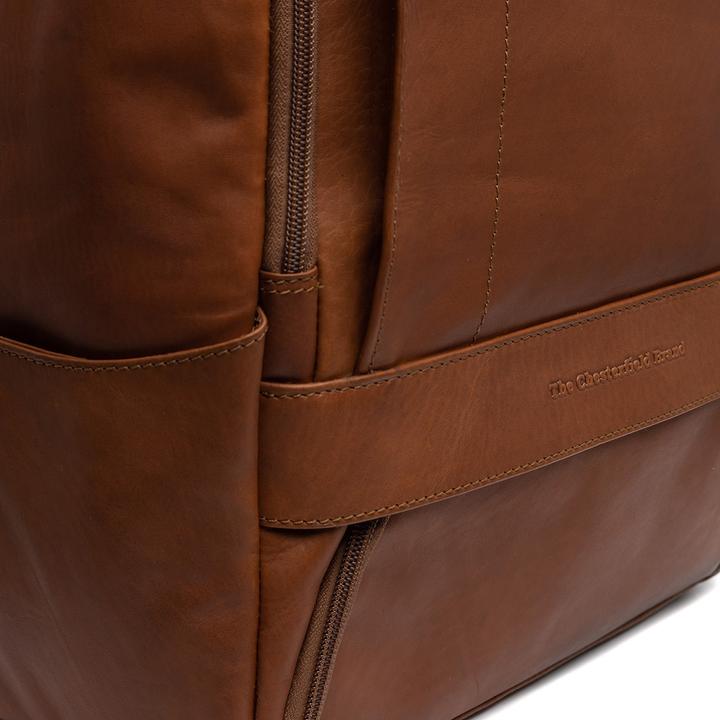 Actual product image Chesterfield Rich Leren Laptop Rugtas - 15.4 inch - Cognac (19 l)