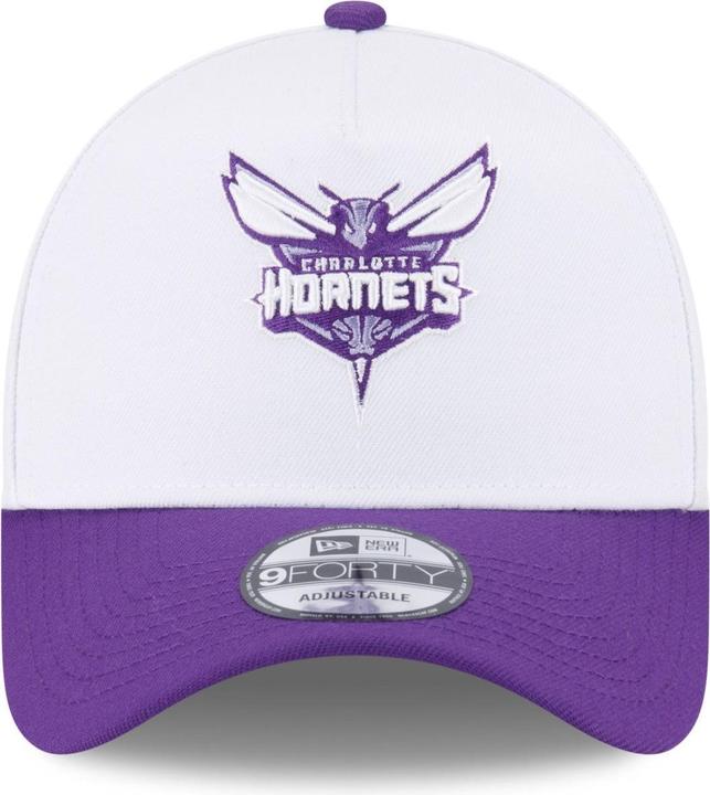 Actual product image New Era 9Forty A-Frame Snapback Cap - Charlotte Hornets White