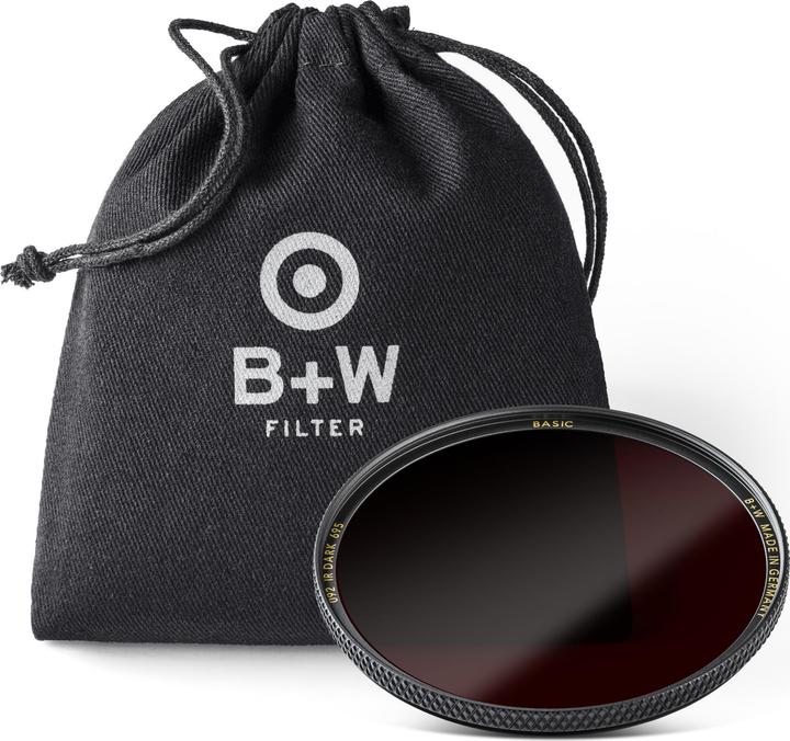 Image du produit B+W 092 Filtre infrarouge, rouge foncé 695, sans traitement/basique 67mm (Filtre de transmission infrarouge, 67 mm)