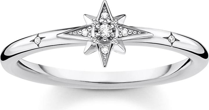 Actual product image Thomas Sabo Ring Star With Stones Silver (58, 925 Silver)