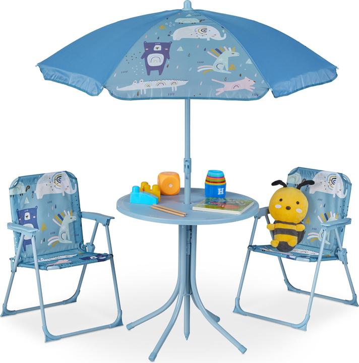 Actual product image Relaxdays Kid?s Furniture Set, Folding Chairs & Table