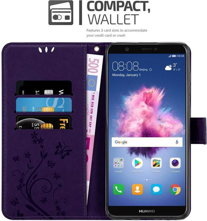 Actual product image Cadorabo Flower Book Cover (Huawei Enjoy 7S)