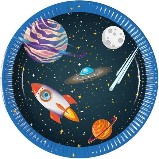 GoDan Rocket Space Pappteller 20cm 8 Stk