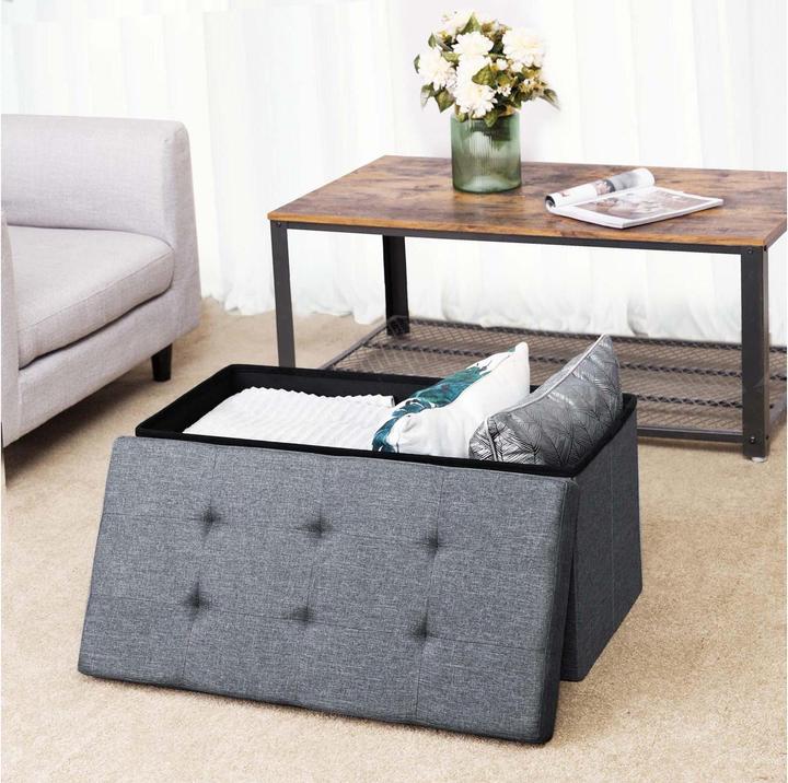 Actual product image Songmics Chest LSF47K dark grey fabric 76.0 cm
