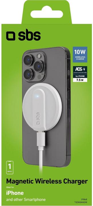 Produktbild SBS TECHGMAGW Ladegerät für Mobilgeräte Weiss Indoor (10 W)