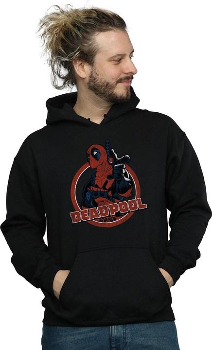 Actual product image Mens Deadpool Gun Finger Hoodie (XL)