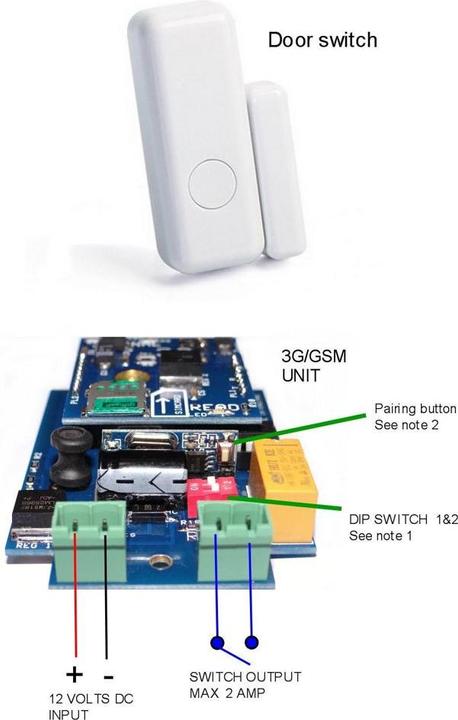 Actual product image GSM Activate 4G Door Contact Alarm