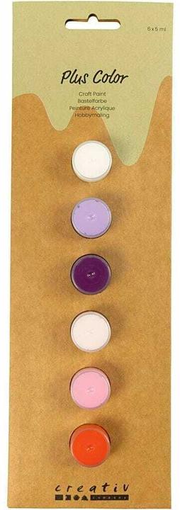 Produktbild Creativ Company Acrylfarbe Hobbyfarbe Plus Color 6 x 5 ml, Lila-Pink (Lila, Mehrfarbig, Violett, Pink, Rosa, 5 ml)