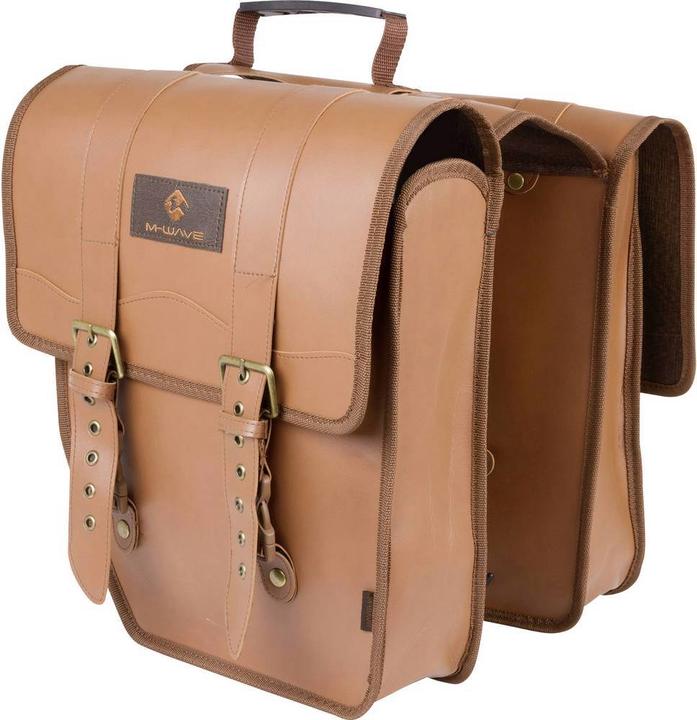 Actual product image M-Wave M Wave luggage carrier bag Amsterdam Double L genuine leather look (15 l, Luggage carrier bag)