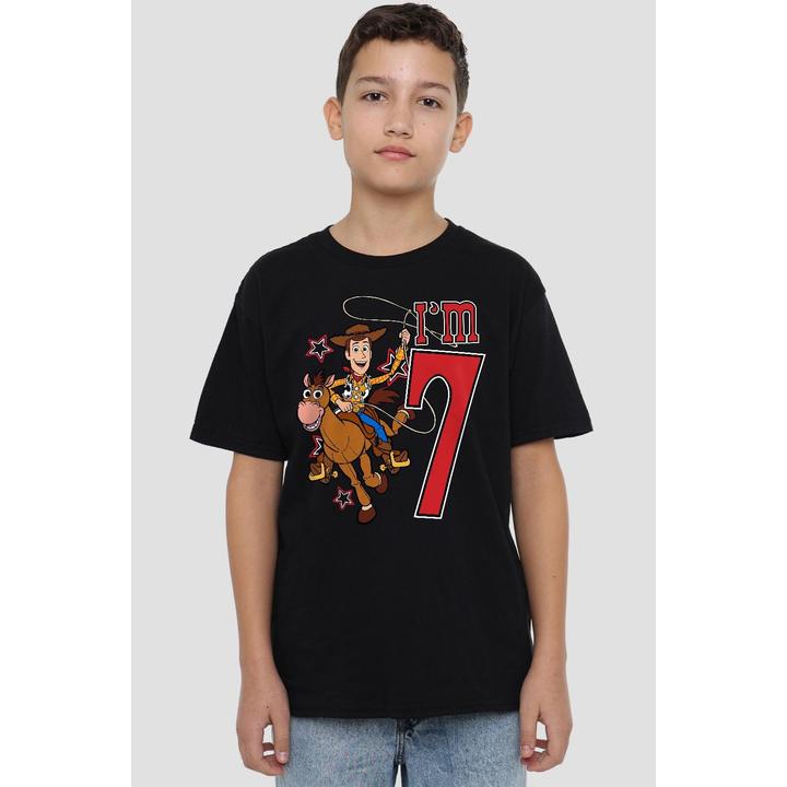 Immagine prodotto Toy Story I'm 7 Maglietta Compleanno Legno Bambini (152, 158)