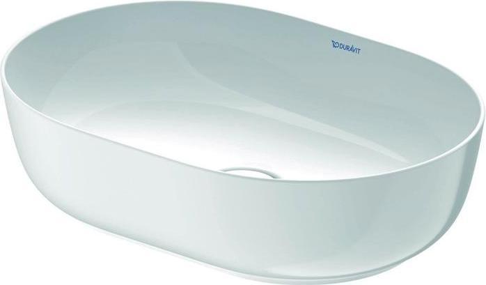 Duravit Countertop basin LUV o ÜL HLB 500x350mm o HL white satin WG (Top-mounted sink, 35 cm, 50 cm)
