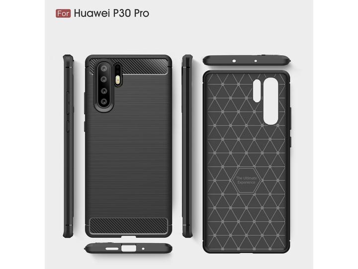 Produktbild Screenguard Huawei P30 Pro Hülle Carbon Brushed Soft TPU (Huawei P30 Pro)