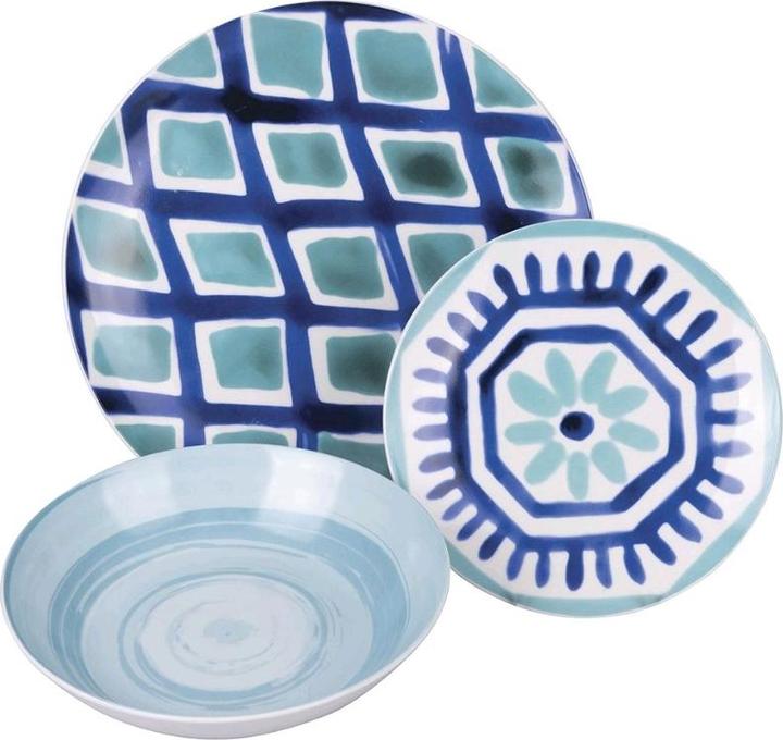 Actual product image Villa D'Este Home Tivoli Aquazul Geschirrset aus Porzellan 18tlg (18 Piece)