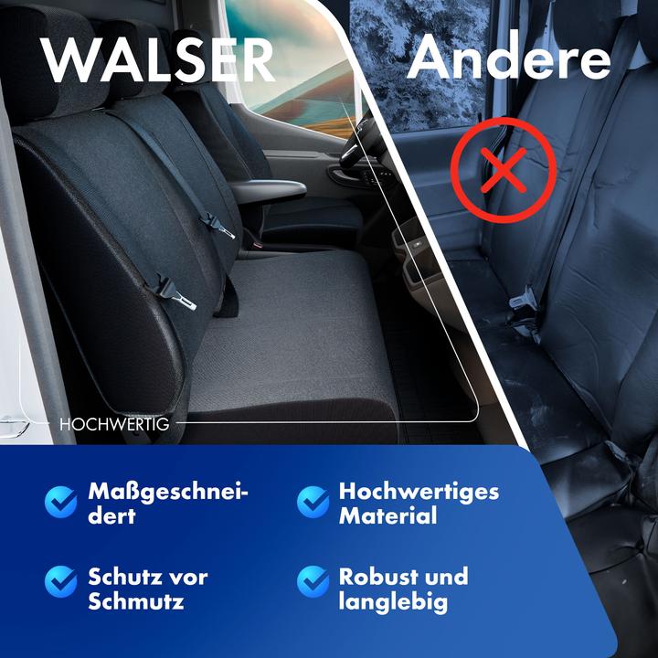 Immagine prodotto Walser Coprisedili per Mercedes Sprinter e VW Crafter, ES e DB anteriore in poliestere BJ 05/2006 - oggi