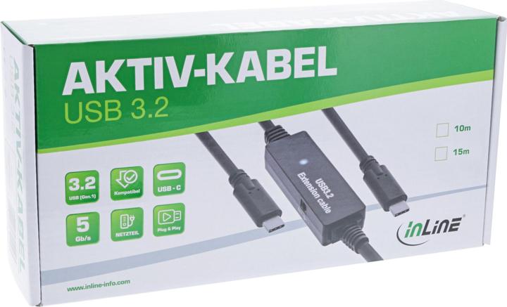 Immagine prodotto InLine Cavo attivo USB 3.2 Gen.1 (15 m, USB 3.2 Gen 1)