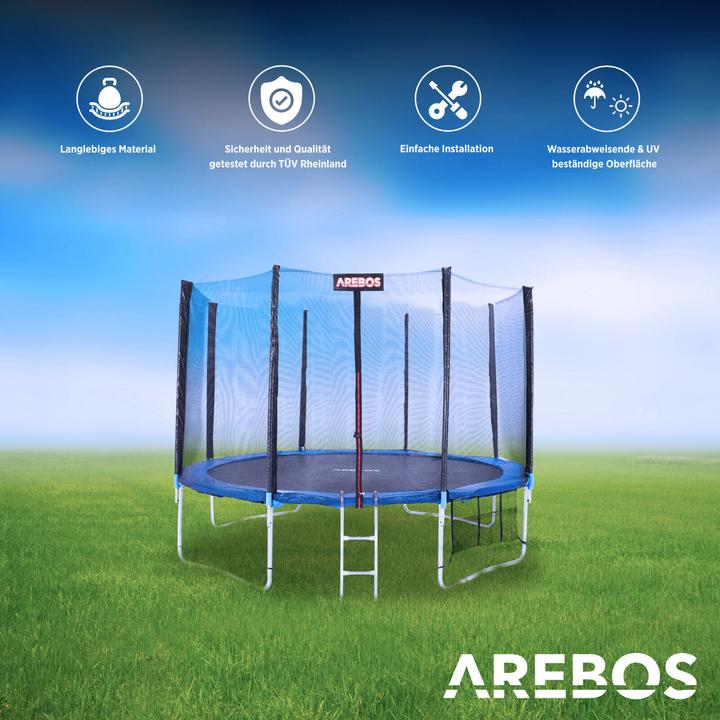 Actual product image Arebos Trampoline edge cover and safety net