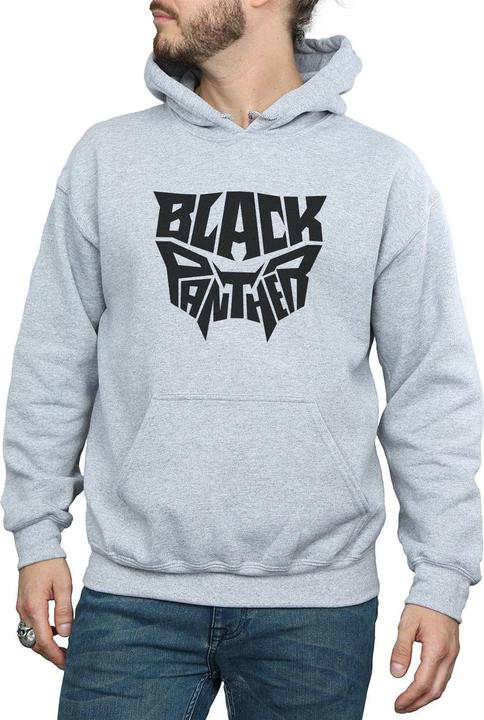 Actual product image Mens Black Panther Worded Emblem Hoodie (M)