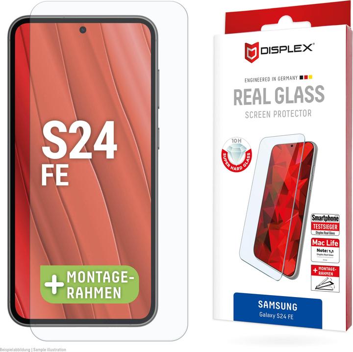 Actual product image Displex Real Glass, 2D Panzerglas (1 Piece, Samsung Galaxy S24 FE)