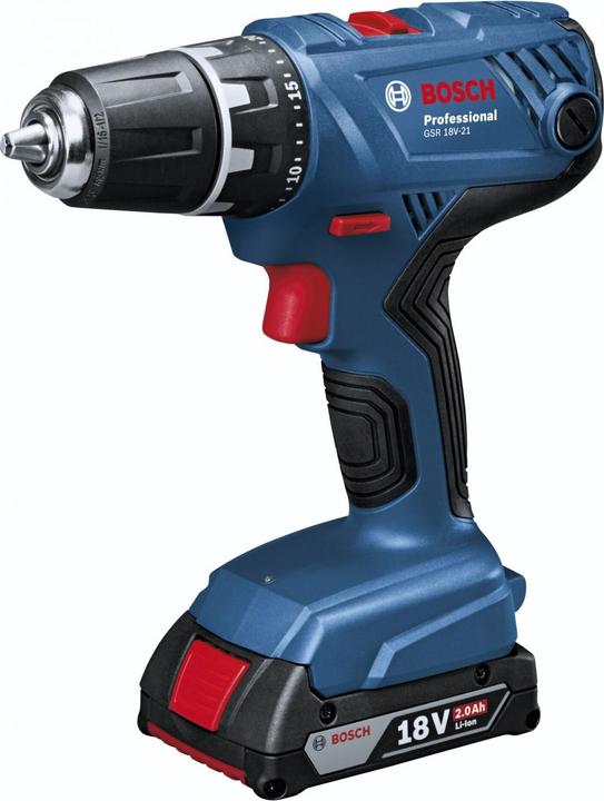 Productafbeelding Bosch Professional Accuboormachine en schroevendraaier GSR 18V-21 Set (Oplaadbare batterij)