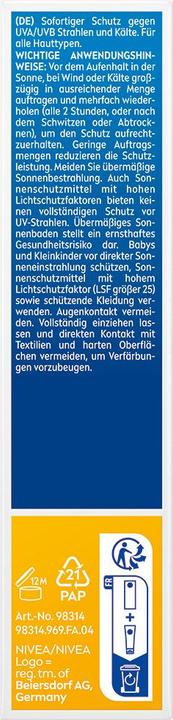 Actual product image NIVEA Alpine sun cream for the face (Sun cream face, SPF 30, 50 ml, 69 g)