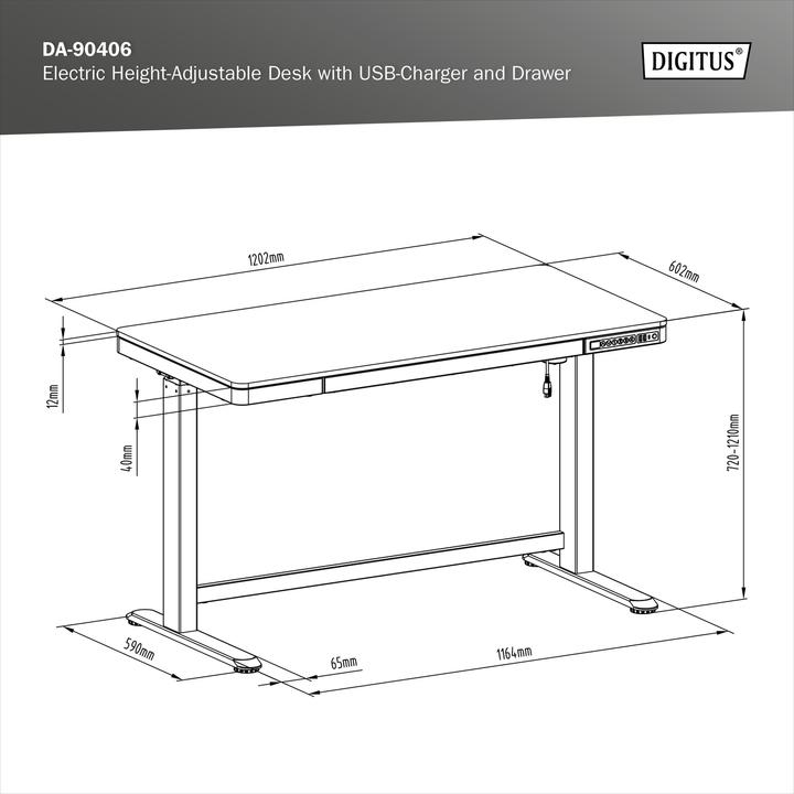 Actual product image Digitus Markus (120 x 60 cm)