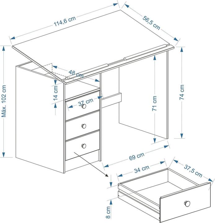 Immagine prodotto IDIMEX Kevin (115 x 60 x 73 cm)