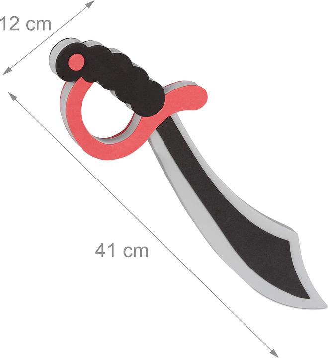 Actual product image Relaxdays Foam Pirate Sword, Set of 4