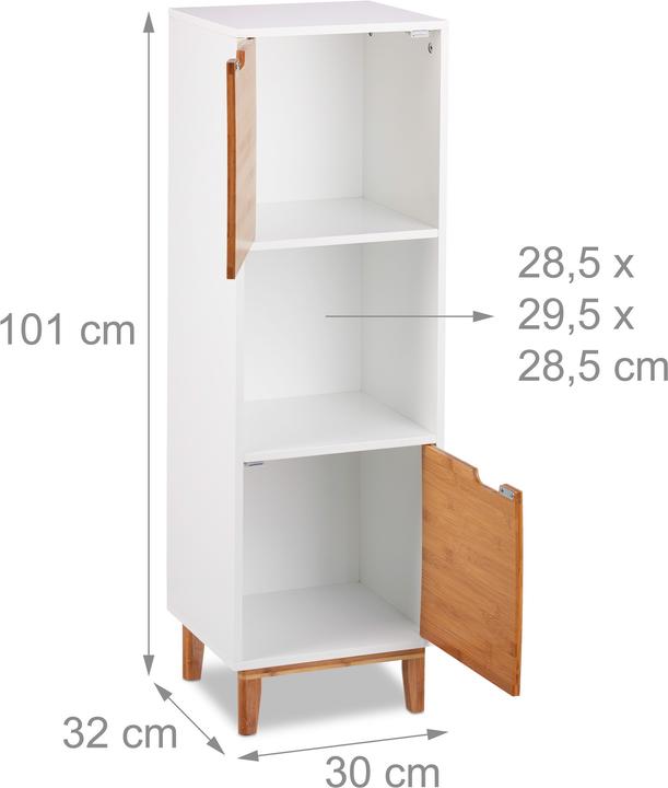 Actual product image Relaxdays Free Standing Shelf (32 x 30 x 101 cm)